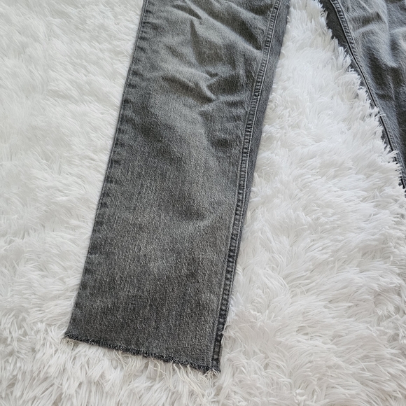 Deadstock Gap Denim Dark Gray Cheeky Straight Raw Hem Jeans 27 Regular. - Picture 6 of 16